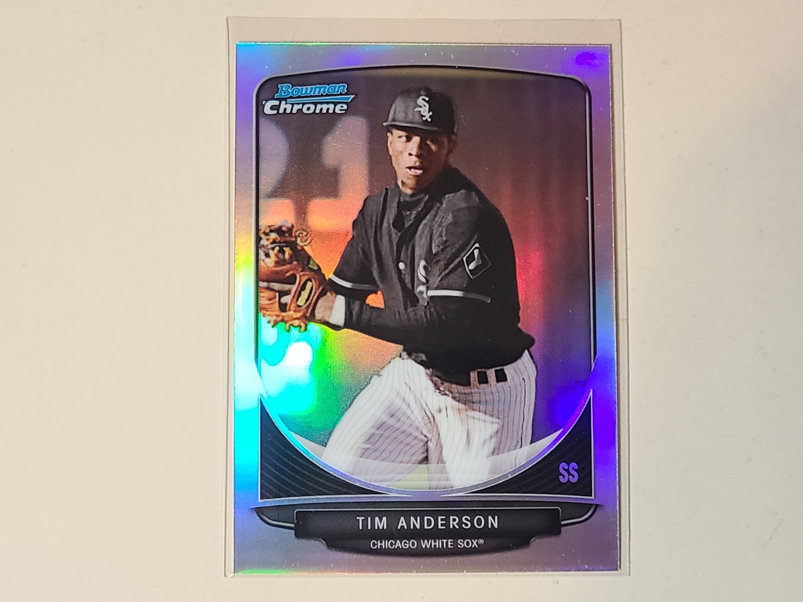 Tim Anderson 2013 Bowman Chrome Draft Refractor Prospect Baseball Card