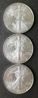 Lot of Three 2009 $1 American Silver Eagle Dollars