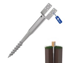 VEVOR No Dig Ground Anchor 3.94 x 2.76 x 27.56 in DIY Screw in Post Stake