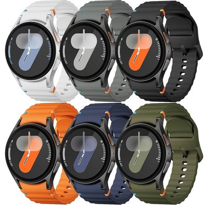 MYAPULUA Silikonarmbänder kompatibel mit Samsung Galaxy Watch 7/6/5/4/FE Armband