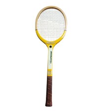 Vtg Wilson Chris Evert Championship Tennis Racket Strata-Bow 4 3/8 Wood w/ Cover