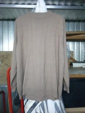 Men's Dress Casual Brown Acrylic Long Sleeve Sweater Xlg