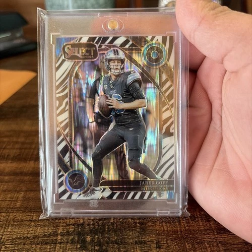 2024 Panini Select - Club Level Jared Goff #228 Zebra Prizm