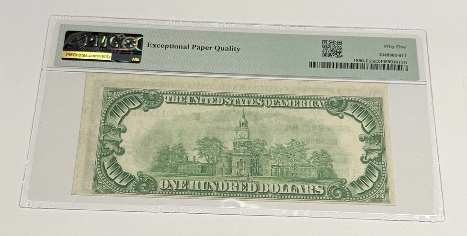 1929 $100 RICHMOND, VA PMG AU55 EPQ National Bank Note Currency FRBN About UNC - Image 2 of 2