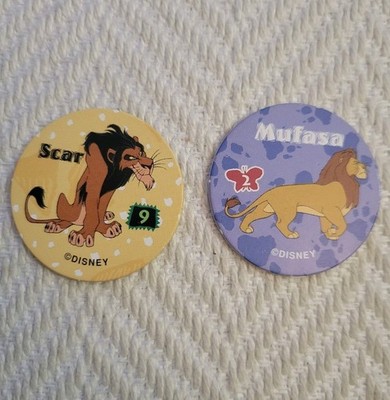 Scar & Mufasa Chex Mix Pogs - Disney 