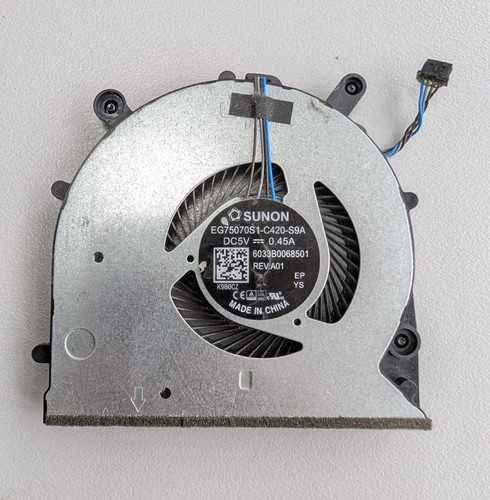 HP ProBook 650 G5 CPU Cooling Fan Lüfter Kühler 6033B0068501