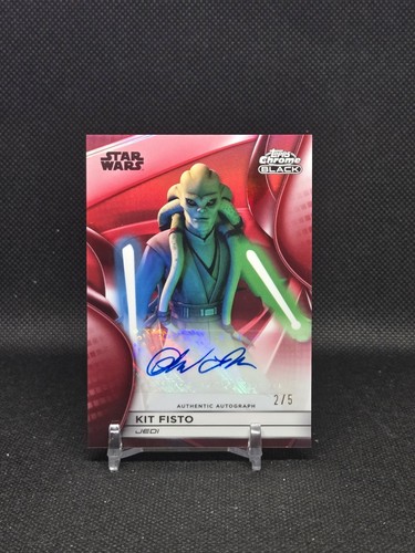 2025 Topps Chrome Black Star Wars Kit Fisto Jedi Auto /5