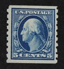 CKStamps: US Stamps Collection Scott#396 5c Washington Mint LH OG 24 1/2mm
