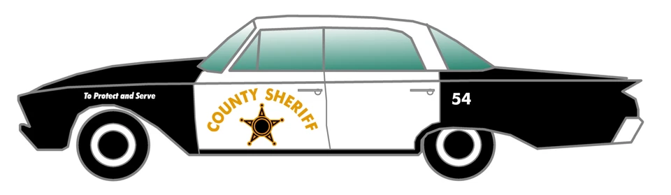 K4 O 1:48 Scale Decals Police Car Markings Gold, Silver Black and White - Image 3 of 3