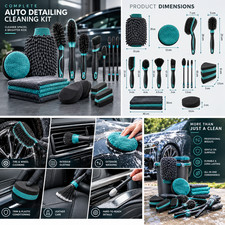 18-piece Car Care Kit Interior Detailing Brushes Exterior Cleaning 18-piece Car Care Kit Interior Detailing Brushes Exterior Cleaning