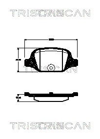Triscan Bremsbelagsatz, Scheibenbremse Hinterachse U.A. FüR Abarth, Fiat, Lancia-image