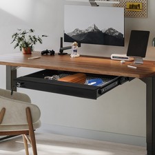 Black Under-Desk Drawer Storage Organizer for Standing Desks Pull-out Drawer
