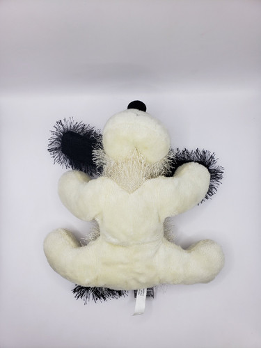Ganz Webkinz Black & White Cheeky Dog 6" Puppy Black Spot White Plush Toy Hm 192 - Picture 6 of 10
