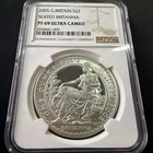 Fine Silver Proof Coin 2005 Britannia £2 NGC Graded PF69 Ultra Cameo