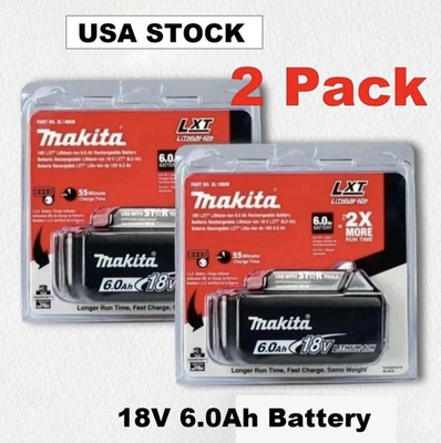 #ad 2 x Makita BL1860B 2 18V LXT Lithium Ion 6.0 Ah Battery New USA SHIP $88.99