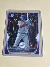 2023 Bowman - Chrome Prospects Samuel Munoz #BCP-80 Purple Raywave Refractor...