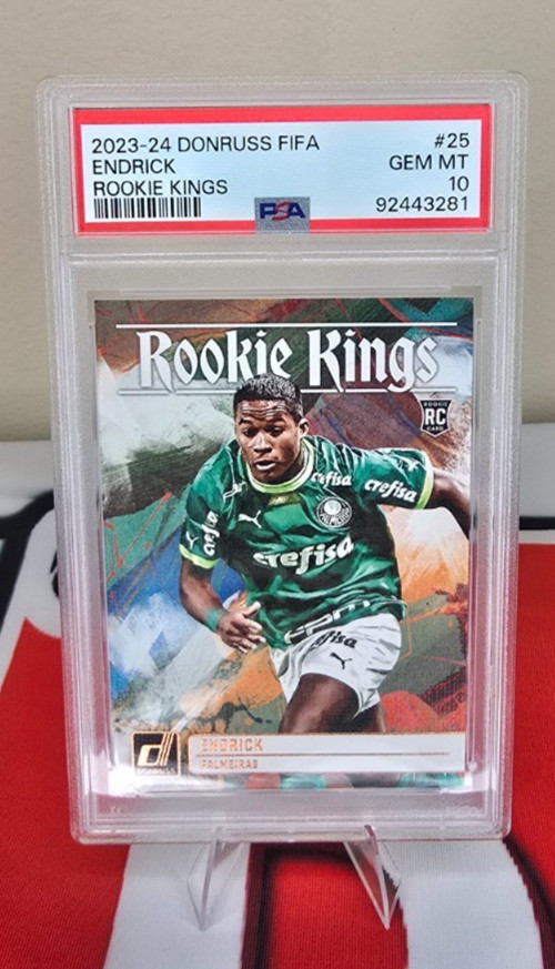 2023-24 Donruss FIFA Endrick RC Rookie Kings #25 PSA 10 Brazil
