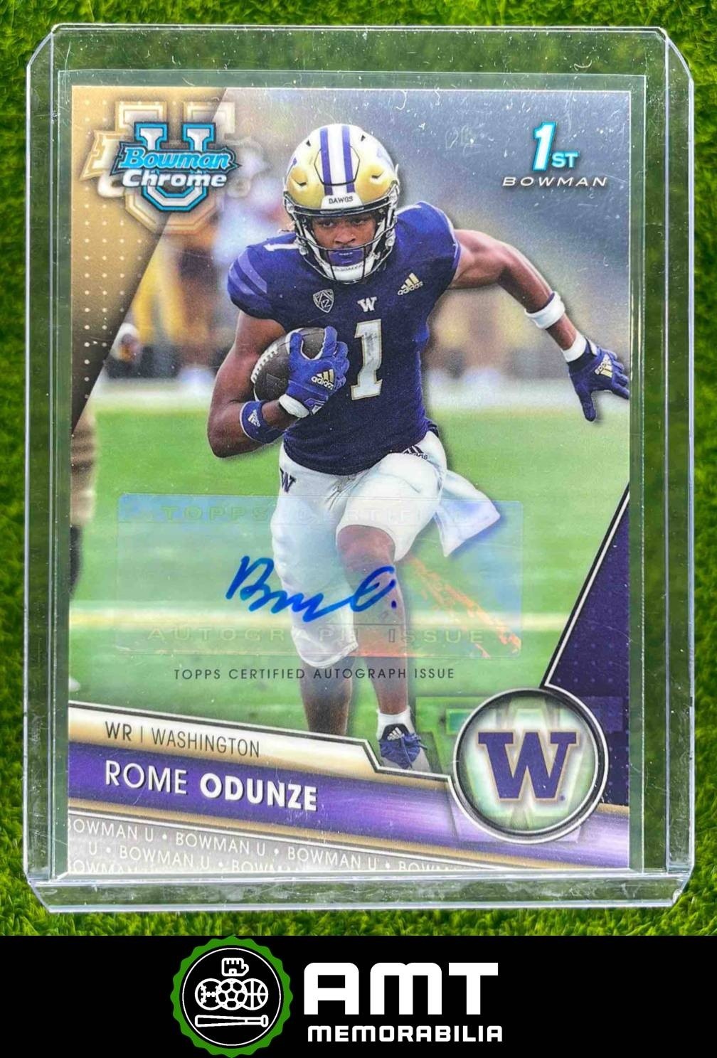 Rome Odunze 2023 Bowman University Chrome Prospect Auto Washington Huskies #138