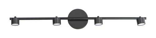 ET2 E52004 Taylor 4 Light 34"W LED Fixed Rail Ceiling Fixture - Black - Picture 1 of 12