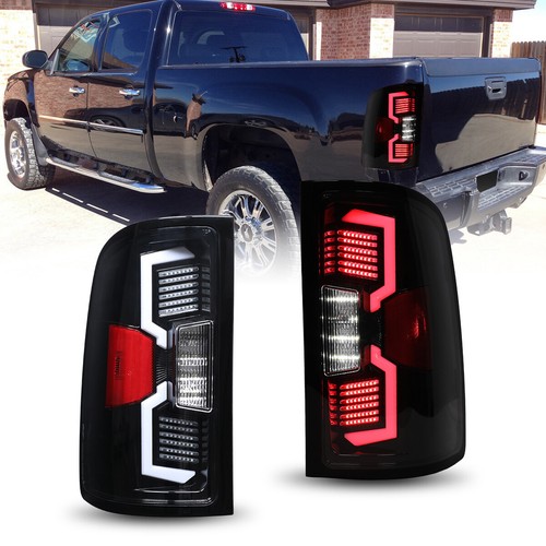 LED TaiL Lights For 2007-2013 GMC Sierra 1500 Sequential Brake Lamps Left+Right