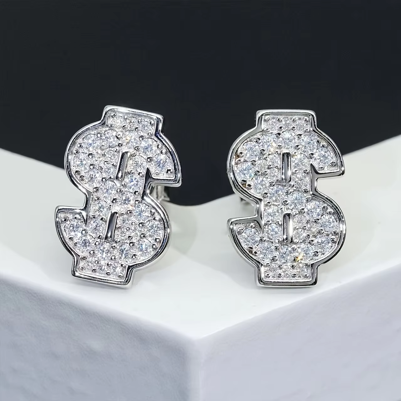 1.50ctw Round Moissanite Stud Earrings in 14K White Gold Plated