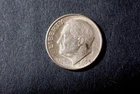 One  Roosevelt Dime  dated 1953D XF/AU Cond 90% Silver lot ROOS 054