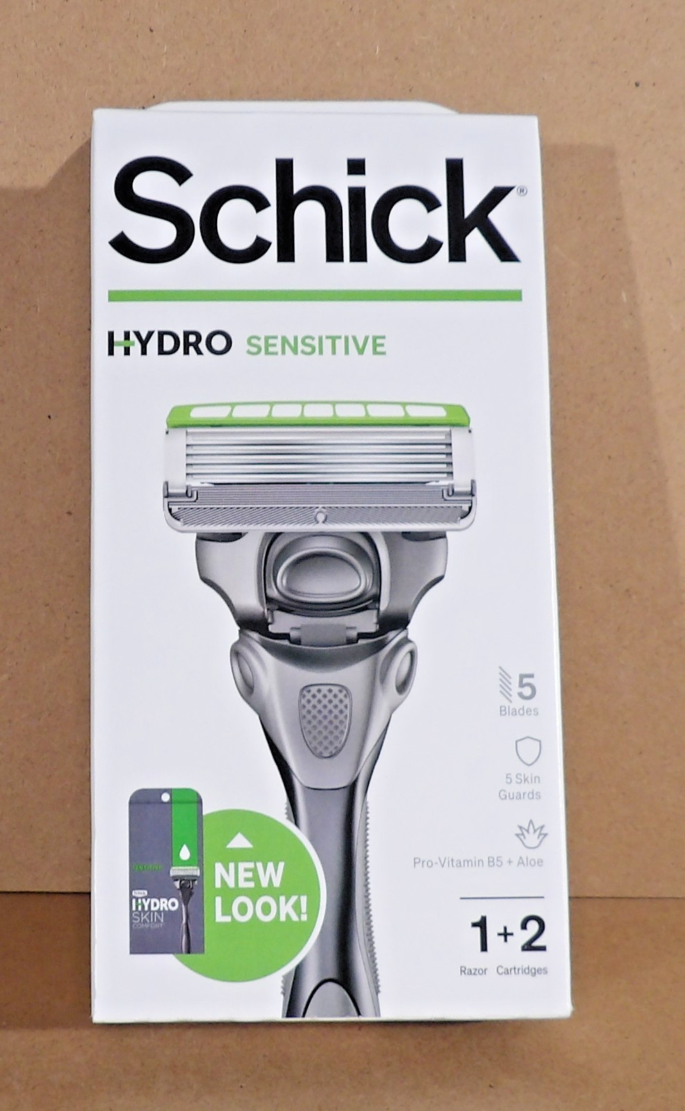 Schick Hydro Sensitive Men's 5 Blade Razor + 2 Cartridges NEW