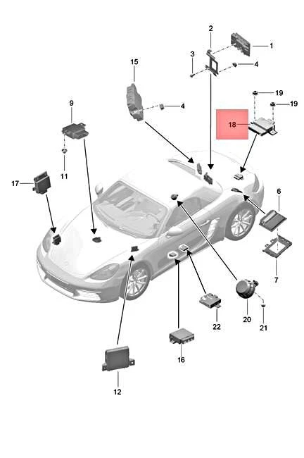 Genuine PORSCHE 718 Boxster Cayman 982 Control Unit 982907159B | eBay 