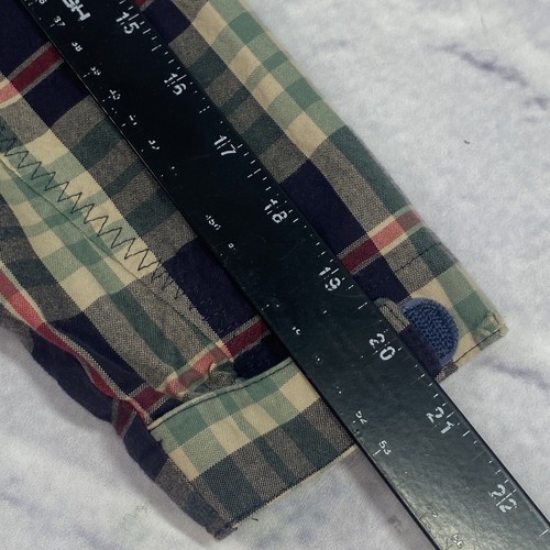 Lands End Jacket Youth M 10-12 Plaid 1/4 Zip Pullover Hooded Windbreaker - Picture 9 of 19