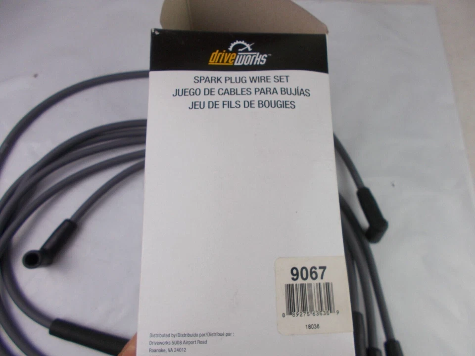 Juego de cables de bujía DriveWorks 9067 se adapta; Ford Mercury Merkur Foto 4 de 4