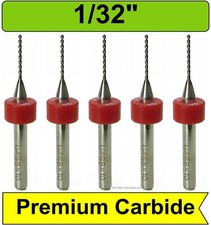 1/32" .0315" #68 Carbide Drill Bits - FIVE pieces - Brand New Premium Drills