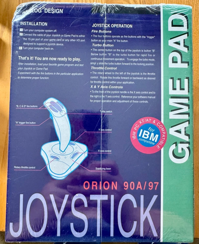 Orion 90A/97 Pro Joystick Video Game Pad IBM PC Analog Design New & Sealed - Image 4 of 4