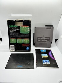 Soccer Nintendo Complete NES Black Box Hang Tab 5 Screw Near Mint Cart & Manual