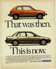 1987 HONDA Civic LX silver 4-door Vintage Print Ad