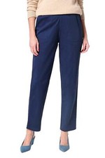Denim  Co. EasyWear Twill Straight Leg Pant w/ Pockets Navy