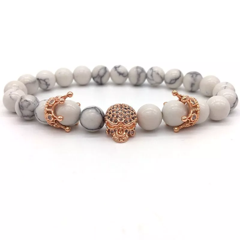 Rose gold skull clearance bracelet
