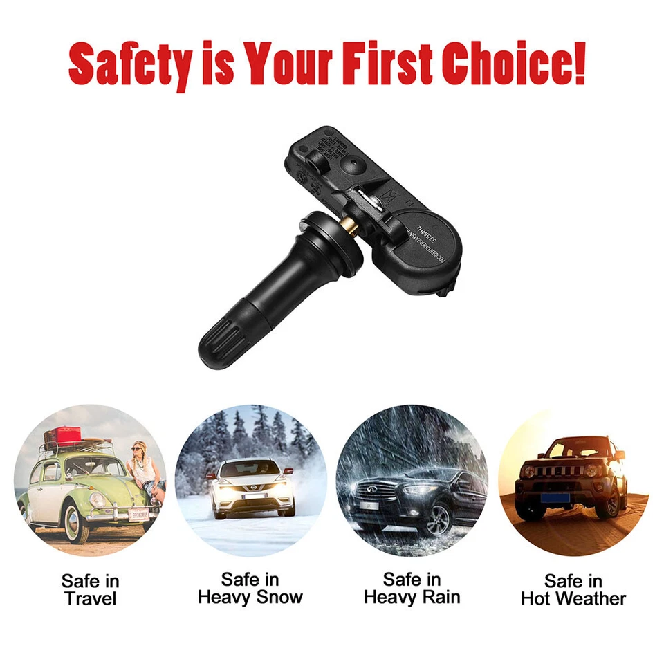 4pcs Pre-Programmed TPMS Tire Pressure Monitoring Sensor For Chevy GMC Buick Foto 3 de 4