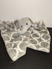 HB Hudson Baby Gray Elephant Security Blanket Lovey Plush 14" Soft Toy