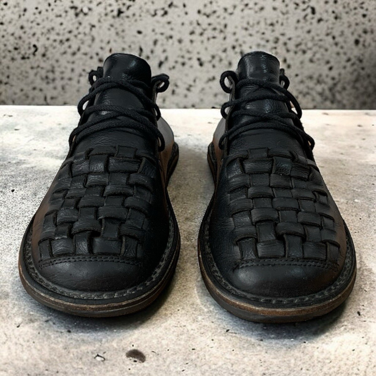 TRIPPEN Men's Leather Boots Shoes Black Size 44 US 11 Made TRIPPEN Men's Leather Boots Shoes Black Size 44 US 11 Made
