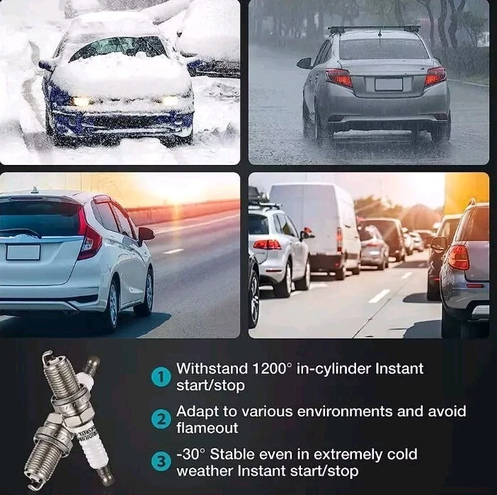 4 New Iridium Power Spark Plugs BK5REIX-11 - Image 3 of 4