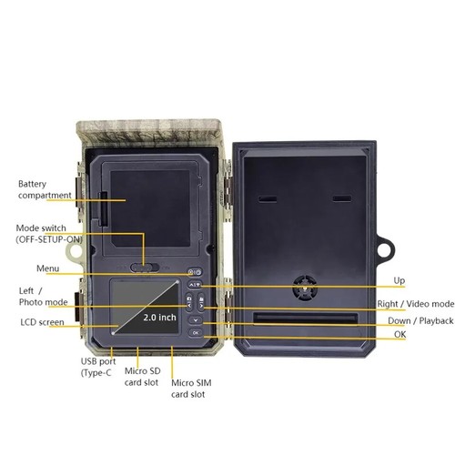 4G Solar Wildkamera HC600 PRO mit Livevorschau Überwachungskamera Jagdkamera LTE - Bild 4 von 6