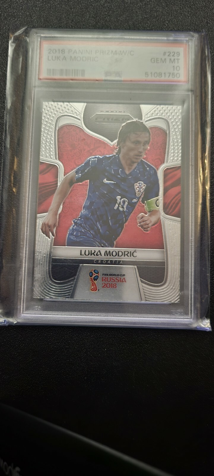 Croatia's BEST 2018 Luka Modric Panini Prizm World Cup Rare PSA 10 GEM MINT ππ₯