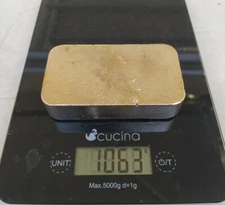 1063 Grams Scrap Gold Bar For Gold Recovery Melted Different Computer Coin Pins