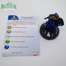 Heroclix Invincible Iron Man set Count Nefaria 048 Super Rare figure w/card