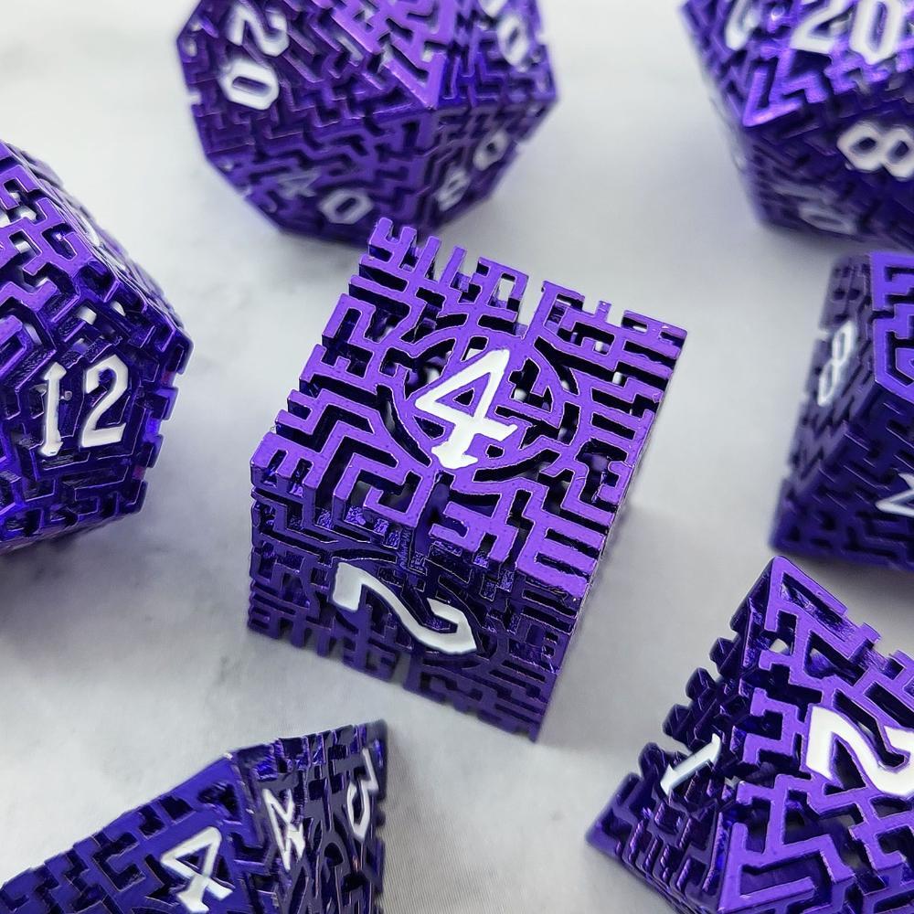 7Pcs New Polyhedral Metal Dice Set Table Games Accessory For D&d DND