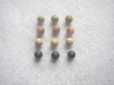 Irish Marble 4 mm Bead Assortment, 4 colors, four ancient Provinces, 12 beads