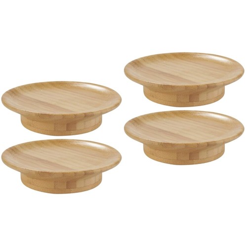 4 Pezzi Topper per Caramelle in Bicchiere da Vino, Topper per Piatti, Sottobicchieri in Bambù, - Foto 4 di 12