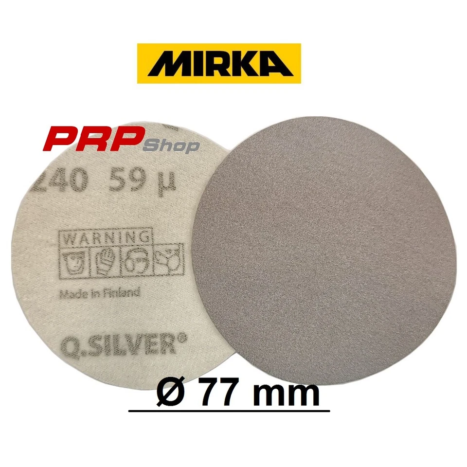 MIRKA dischi abrasivi Q.SILVER 77mm Grip Strappo non perforato P240 dischi 100 - Immagine 2 di 4