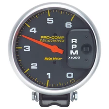 AutoMeter 6806 Pro-Comp Tachometer Gauge 5" 6000RPM w/Memory
