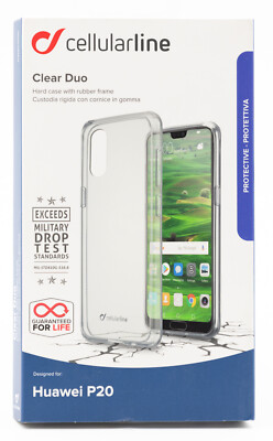 Cellularline Clear Duo Schutz Hülle Huawei P20 Handy Tasche Back Case Cover 637